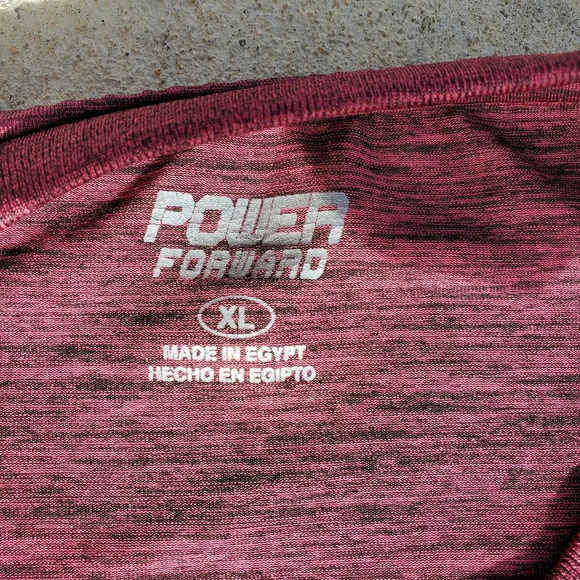 Power Forward Men's Burgundy Athletic Short Sleeve Top Size XL - Picture 7 of 11